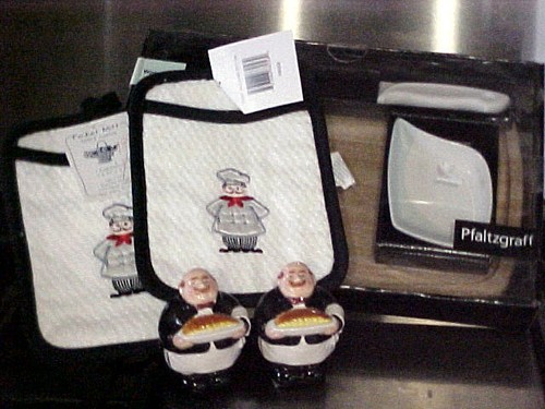 French chef mitts salt - french, pepper